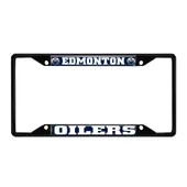 Fan Mats Edmonton Oilers Metal License Plate Frame Black Finish