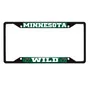 Fan Mats Minnesota Wild Metal License Plate Frame Black Finish