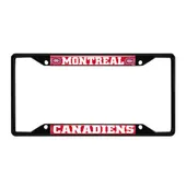 Fan Mats Montreal Canadiens Metal License Plate Frame Black Finish