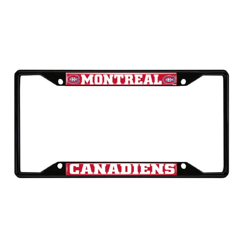 Fan Mats Montreal Canadiens Metal License Plate Frame Black Finish