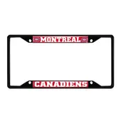 Fan Mats Montreal Canadiens Metal License Plate Frame Black Finish