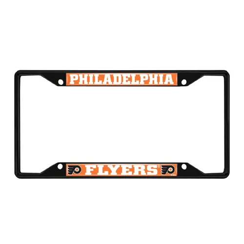 Fan Mats Philadelphia Flyers Metal License Plate Frame Black Finish