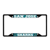 Fan Mats San Jose Sharks Metal License Plate Frame Black Finish