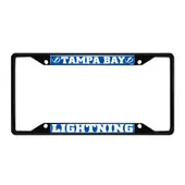 Fan Mats Tampa Bay Lightning Metal License Plate Frame Black Finish