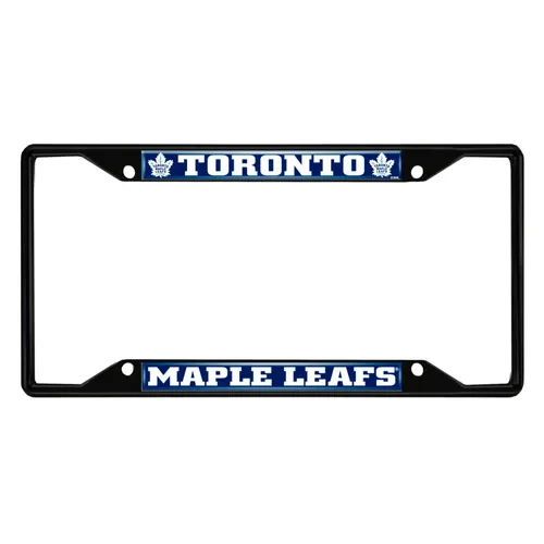 Fan Mats Toronto Maple Leafs Metal License Plate Frame Black Finish