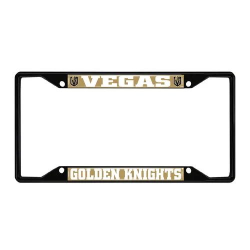 Fan Mats Vegas Golden Knights Metal License Plate Frame Black Finish