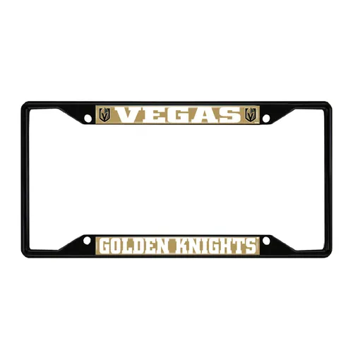 Fan Mats Vegas Golden Knights Metal License Plate Frame Black Finish