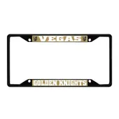 Fan Mats Vegas Golden Knights Metal License Plate Frame Black Finish