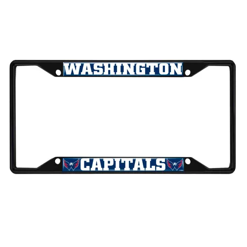 Fan Mats Washington Capitals Metal License Plate Frame Black Finish