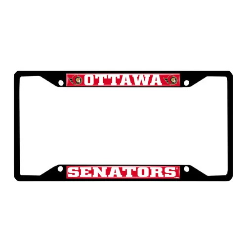 Fan Mats Ottawa Senators Metal License Plate Frame Black Finish