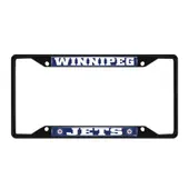 Fan Mats Winnipeg Jets Metal License Plate Frame Black Finish