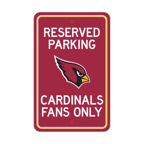 Fan Mats Arizona Cardinals Team Color Reserved Parking Sign Decor 18In. X 11.5In. Lightweight