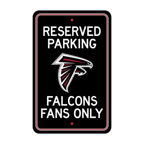 Fan Mats Atlanta Falcons Team Color Reserved Parking Sign Decor 18In. X 11.5In. Lightweight