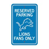 Fan Mats Detroit Lions Team Color Reserved Parking Sign Decor 18In. X 11.5In. Lightweight