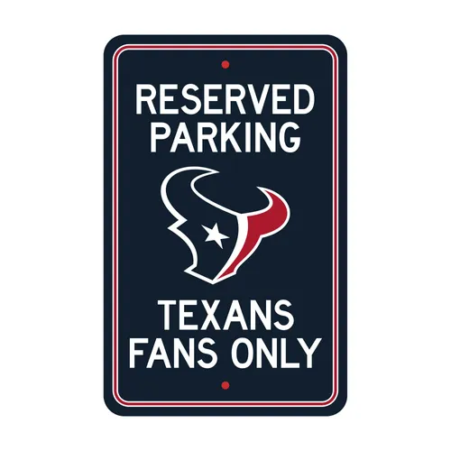 Fan Mats Houston Texans Team Color Reserved Parking Sign Decor 18In. X 11.5In. Lightweight