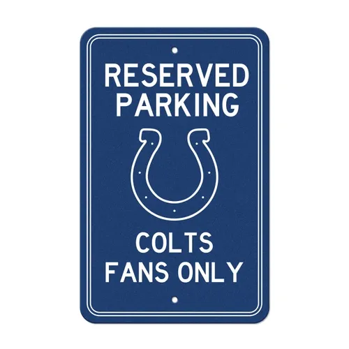 Fan Mats Indianapolis Colts Team Color Reserved Parking Sign Decor 18In. X 11.5In. Lightweight