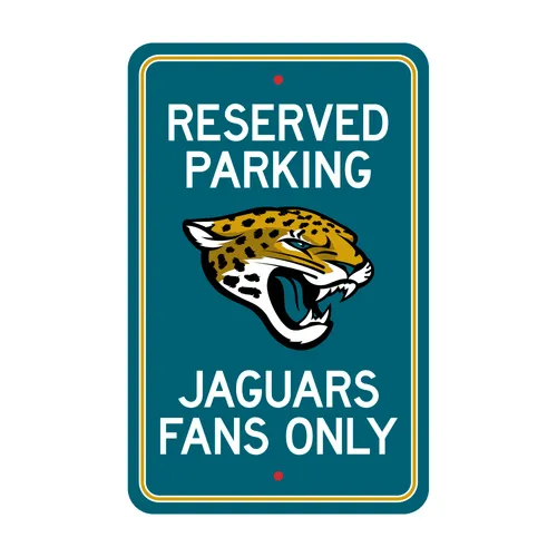 Fan Mats Jacksonville Jaguars Team Color Reserved Parking Sign Decor 18In. X 11.5In. Lightweight