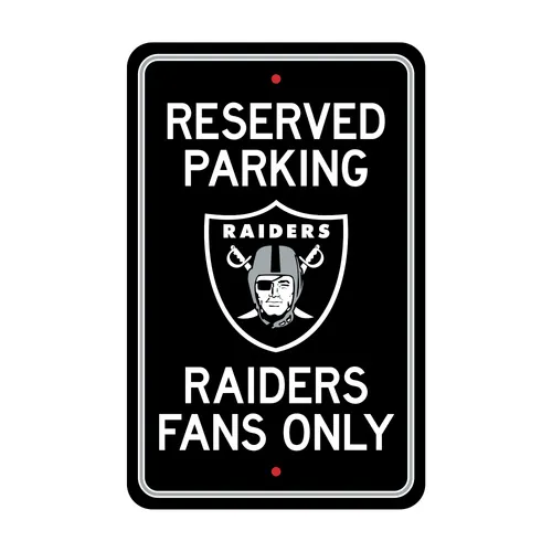 Fan Mats Las Vegas Raiders Team Color Reserved Parking Sign Decor 18In. X 11.5In. Lightweight