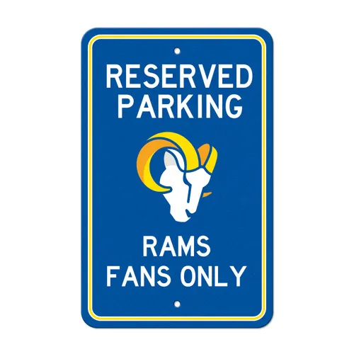 Fan Mats Los Angeles Rams Team Color Reserved Parking Sign Decor 18In. X 11.5In. Lightweight