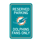 Fan Mats Miami Dolphins Team Color Reserved Parking Sign Decor 18In. X 11.5In. Lightweight