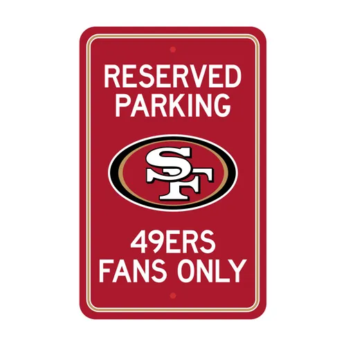 Fan Mats San Francisco 49Ers Team Color Reserved Parking Sign Decor 18In. X 11.5In. Lightweight