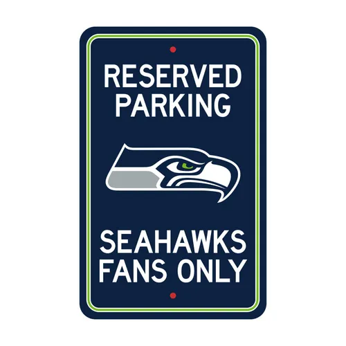 Fan Mats Seattle Seahawks Team Color Reserved Parking Sign Decor 18In. X 11.5In. Lightweight