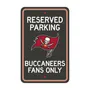 Fan Mats Tampa Bay Buccaneers Team Color Reserved Parking Sign Decor 18In. X 11.5In. Lightweight