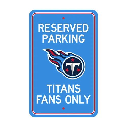 Fan Mats Tennessee Titans Team Color Reserved Parking Sign Decor 18In. X 11.5In. Lightweight