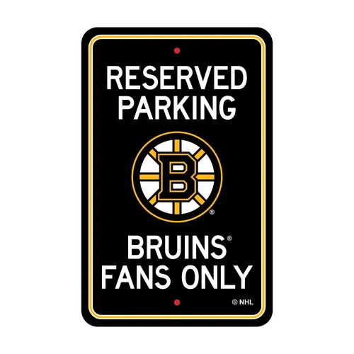 Fan Mats Boston Bruins Team Color Reserved Parking Sign Decor 18In. X 11.5In. Lightweight