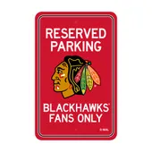 Fan Mats Chicago Blackhawks Team Color Reserved Parking Sign Decor 18In. X 11.5In. Lightweight