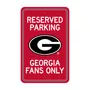Fan Mats Georgia Bulldogs Team Color Reserved Parking Sign Decor 18In. X 11.5In. Lightweight