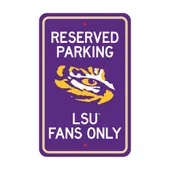 Fan Mats Lsu Tigers Team Color Reserved Parking Sign Decor 18In. X 11.5In. Lightweight