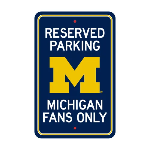Fan Mats Michigan Wolverines Team Color Reserved Parking Sign Decor 18In. X 11.5In. Lightweight
