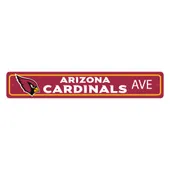 Fan Mats Arizona Cardinals Team Color Street Sign Decor 4In. X 24In. Lightweight