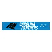 Fan Mats Carolina Panthers Team Color Street Sign Decor 4In. X 24In. Lightweight