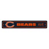 Fan Mats Chicago Bears Team Color Street Sign Decor 4In. X 24In. Lightweight