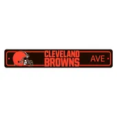 Fan Mats Cleveland Browns Team Color Street Sign Decor 4In. X 24In. Lightweight