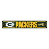 Fan Mats Green Bay Packers Team Color Street Sign Decor 4In. X 24In. Lightweight