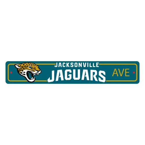 Fan Mats Jacksonville Jaguars Team Color Street Sign Decor 4In. X 24In. Lightweight