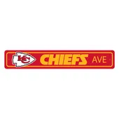 Fan Mats Kansas City Chiefs Team Color Street Sign Decor 4In. X 24In. Lightweight