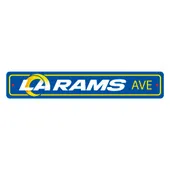 Fan Mats Los Angeles Rams Team Color Street Sign Decor 4In. X 24In. Lightweight