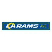 Fan Mats Los Angeles Rams Team Color Street Sign Decor 4In. X 24In. Lightweight