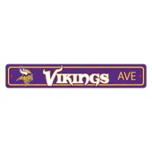 Fan Mats Minnesota Vikings Team Color Street Sign Decor 4In. X 24In. Lightweight