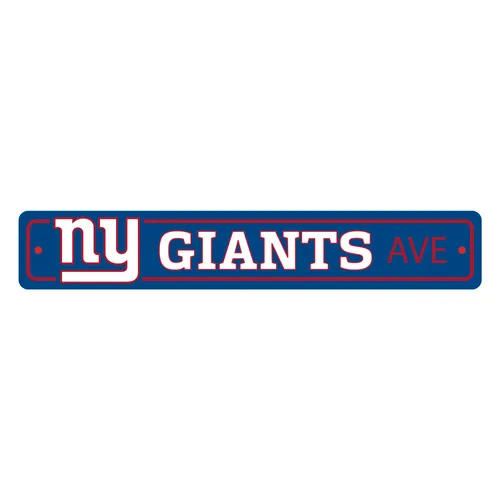 Fan Mats New York Giants Team Color Street Sign Decor 4In. X 24In. Lightweight