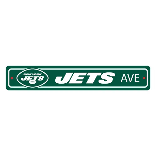 Fan Mats New York Jets Team Color Street Sign Decor 4In. X 24In. Lightweight