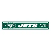 Fan Mats New York Jets Team Color Street Sign Decor 4In. X 24In. Lightweight