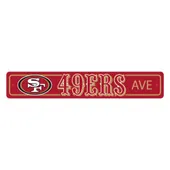 Fan Mats San Francisco 49Ers Team Color Street Sign Decor 4In. X 24In. Lightweight