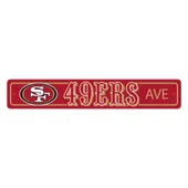 Fan Mats San Francisco 49Ers Team Color Street Sign Decor 4In. X 24In. Lightweight