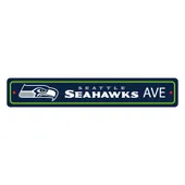 Fan Mats Seattle Seahawks Team Color Street Sign Decor 4In. X 24In. Lightweight