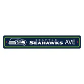 Fan Mats Seattle Seahawks Team Color Street Sign Decor 4In. X 24In. Lightweight